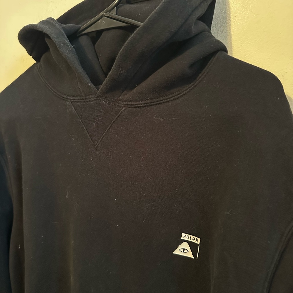 Poler Roamers Seekers Camp Vibes Hooded Sweatshirt Men’s Medium Black